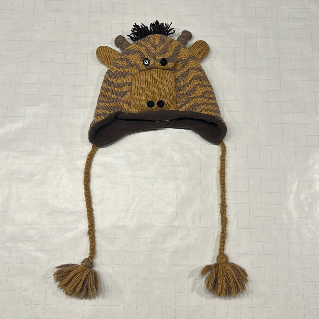 Kids Giraffe Winter Wool Hat
